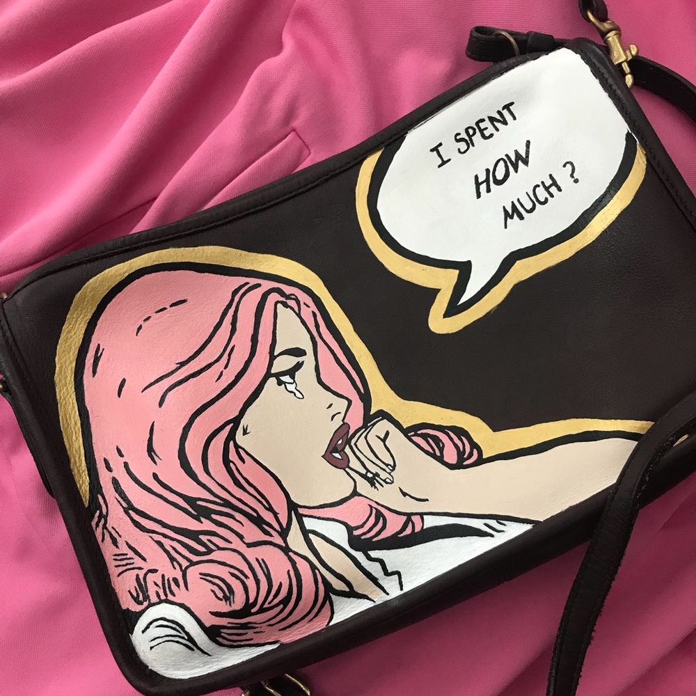 Hand Painted coach purse NFS